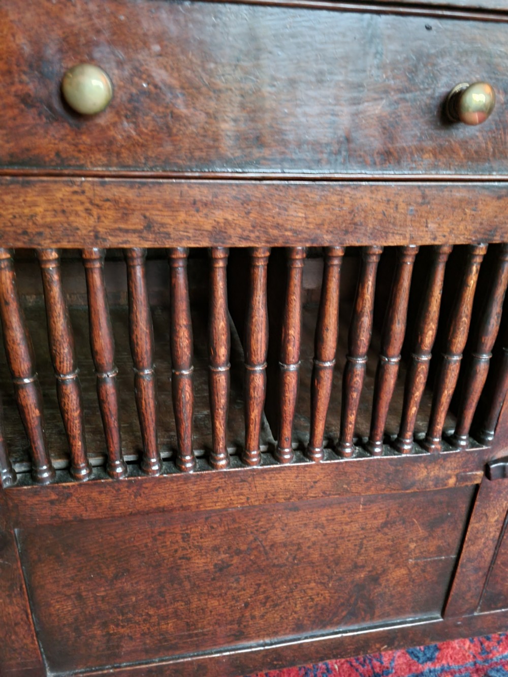  MID 18THC  OAK WELSH DRESSER BASE WITH UNIQUE FOOD CUPBOARD View VI