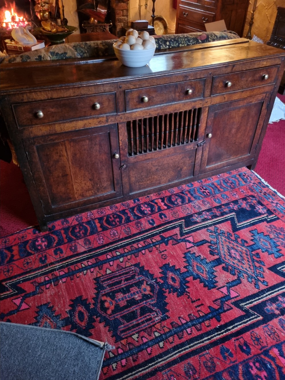  MID 18THC  OAK WELSH DRESSER BASE WITH UNIQUE FOOD CUPBOARD View VII