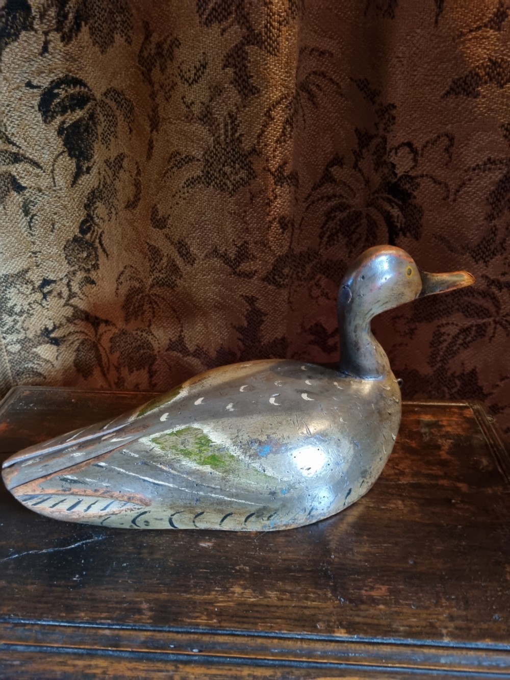 19THC PAINTED DECOY DUCK View II
