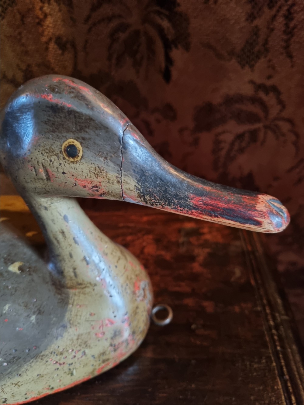 ANTIQUE WOODEN DECOY DUCK  View II
