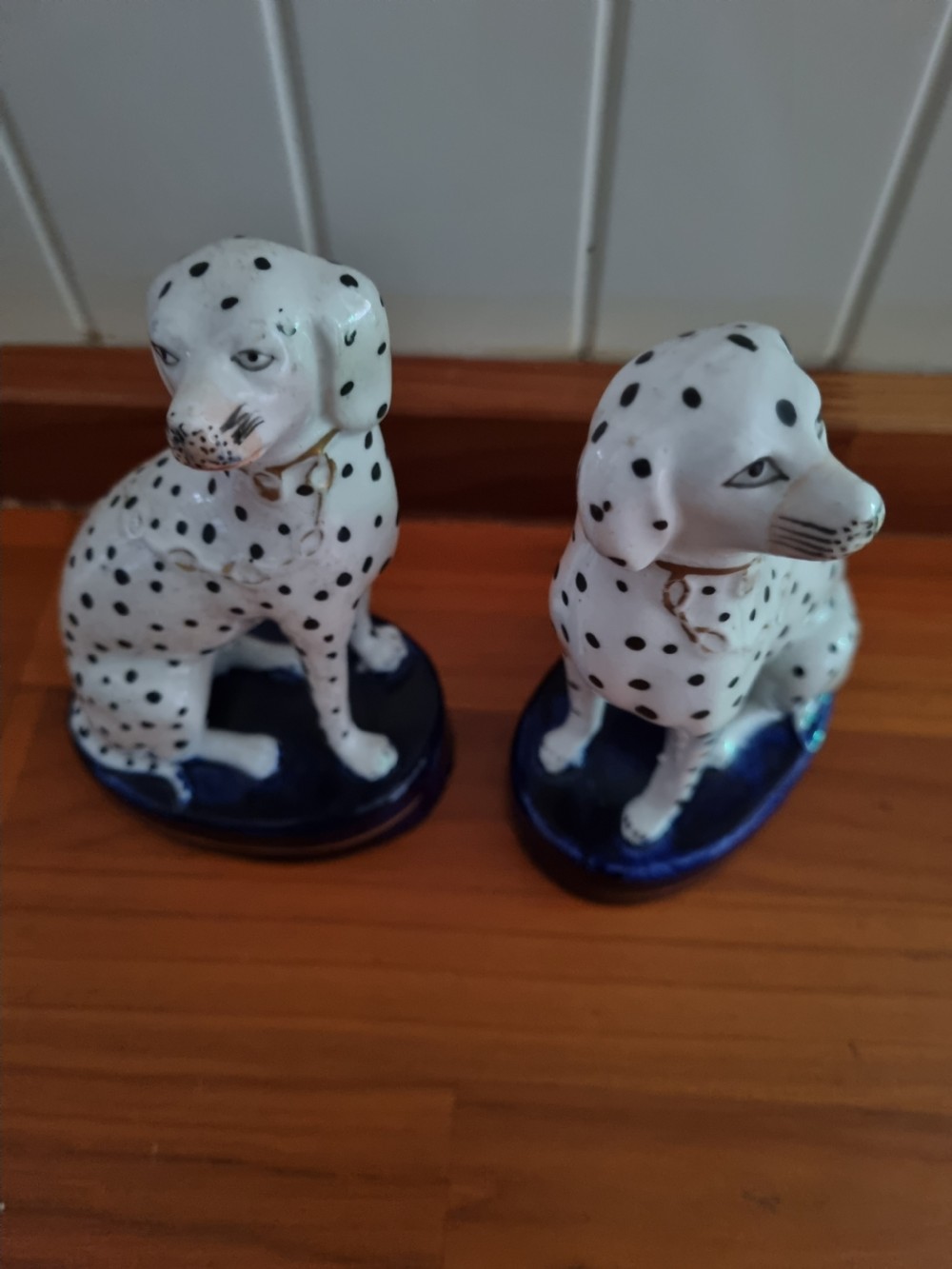 GOOD PAIR OF 19THC STAFFORDSHIRE DALMATIANS.  View IV