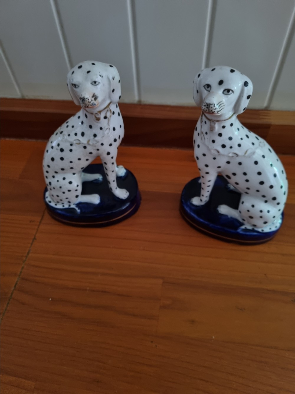 GOOD PAIR OF 19THC STAFFORDSHIRE DALMATIANS.  View VI