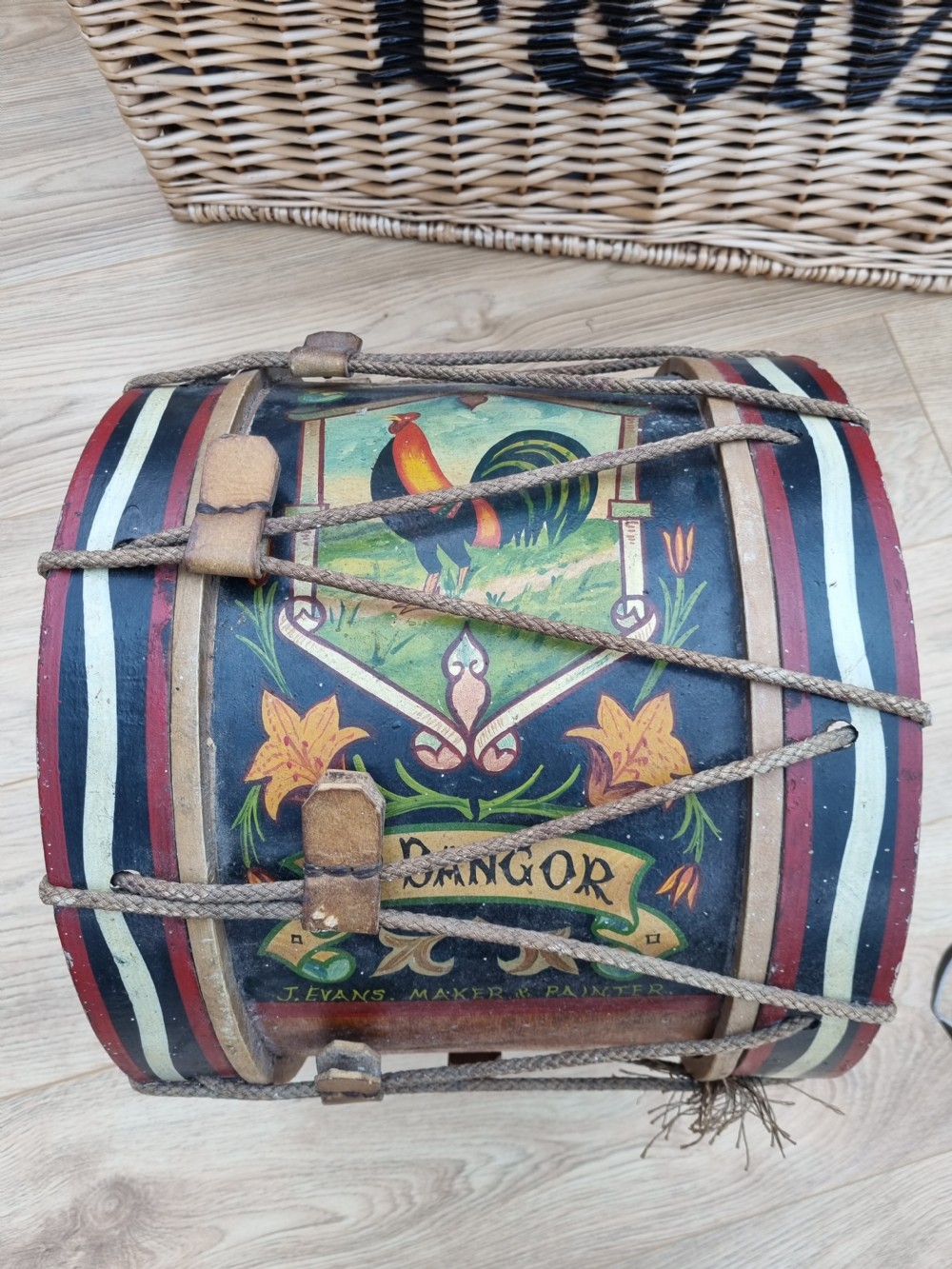 NORTHERN IRELAND DECORATED BAND DRUM E.20THC  View II