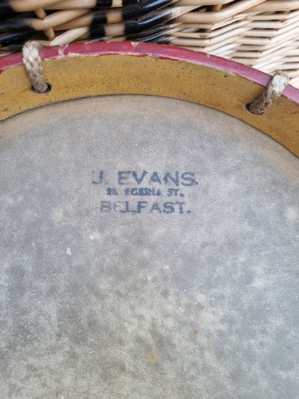NORTHERN IRELAND DECORATED BAND DRUM E.20THC  View III