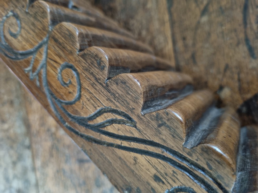 LARGE WELSH DATED AND CARVED TREEN LAUNDRY PADDLE View VI