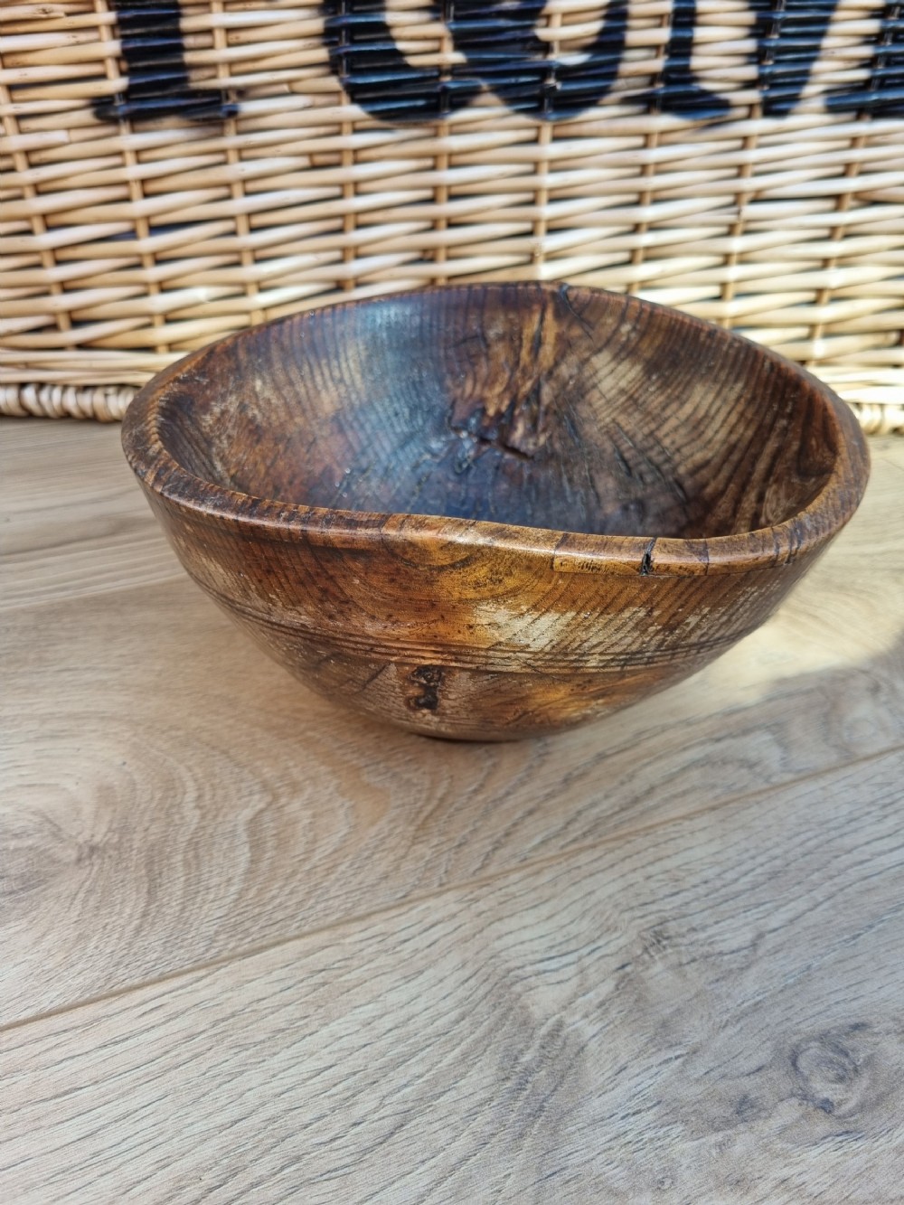 SUPER WELSH  L18THC /E19THC ELM CAWL BOWL 