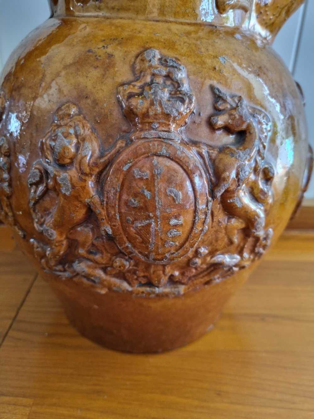 SCARCE L18THC/E19THC MASSIVE STONEWARE JUG (PATENT) View II
