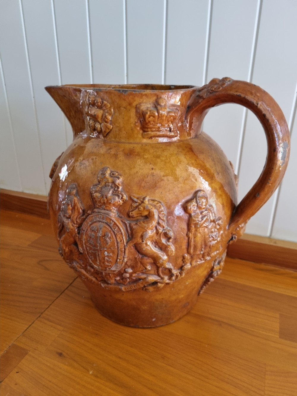 SCARCE L18THC/E19THC MASSIVE STONEWARE JUG (PATENT) View VI