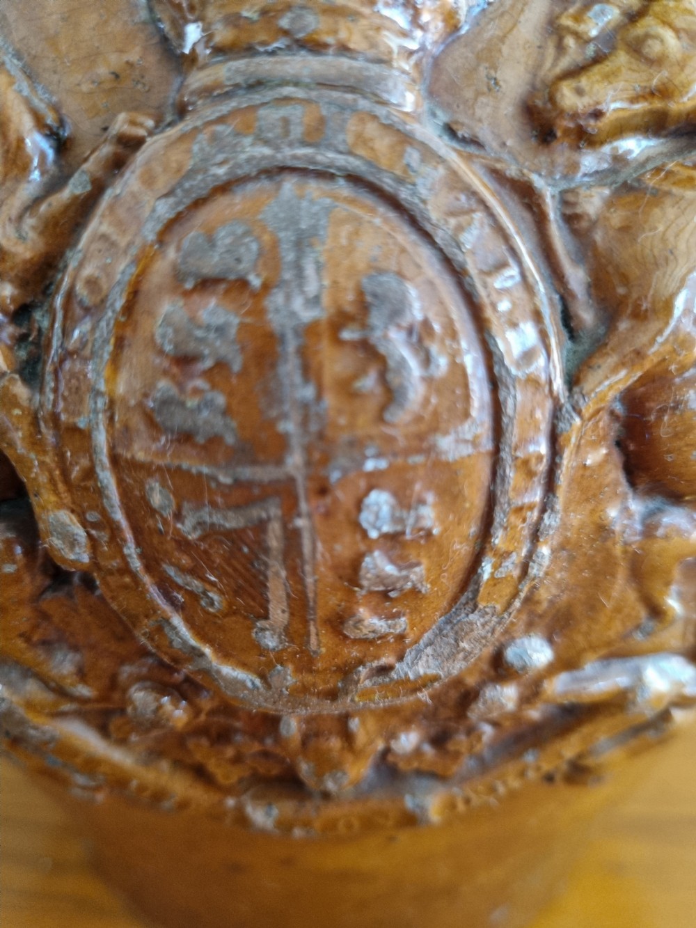 SCARCE L18THC/E19THC MASSIVE STONEWARE JUG (PATENT) View VII