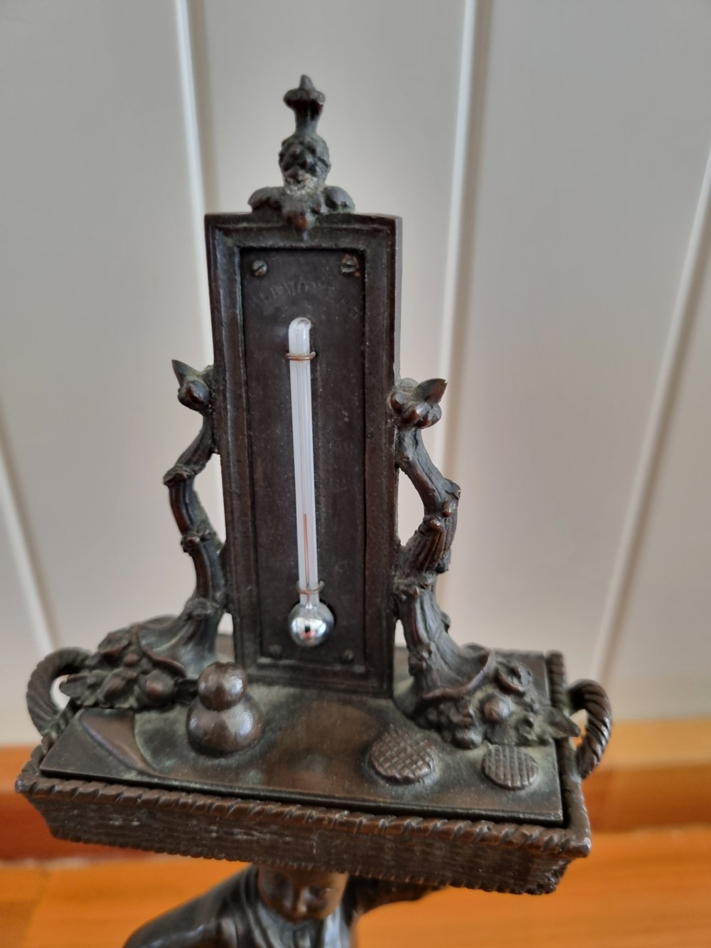 LATE 19THC ENDEARING BRONZE OF A BOY MATCHSTRIKER. View II