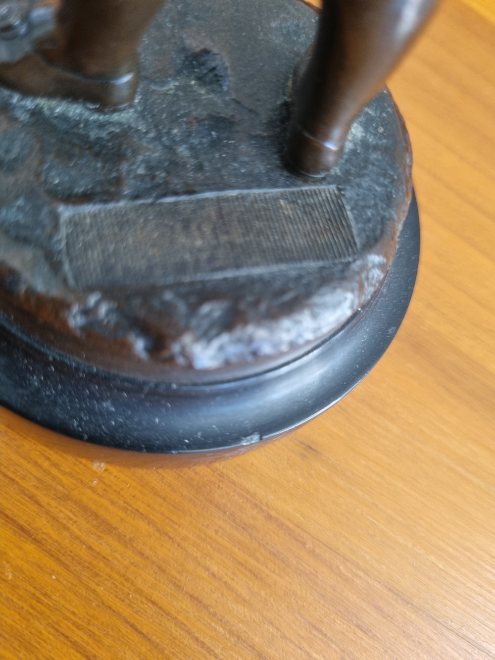 LATE 19THC ENDEARING BRONZE OF A BOY MATCHSTRIKER. View V