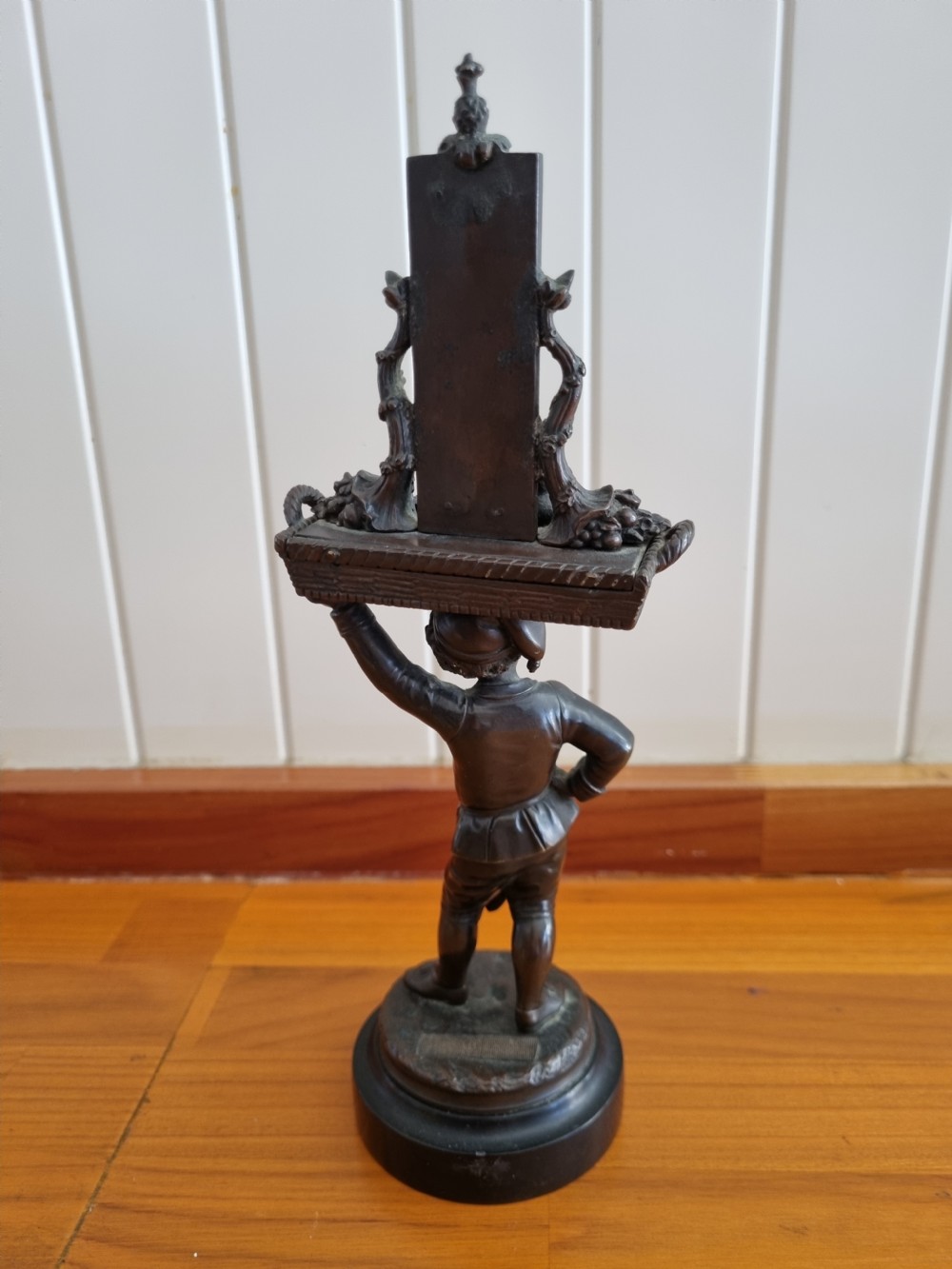 LATE 19THC ENDEARING BRONZE OF A BOY MATCHSTRIKER. View VII