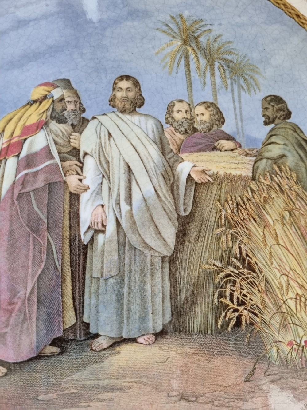 LARGE 19THC PRATTWARE PLAQUE OF JESUS View IV