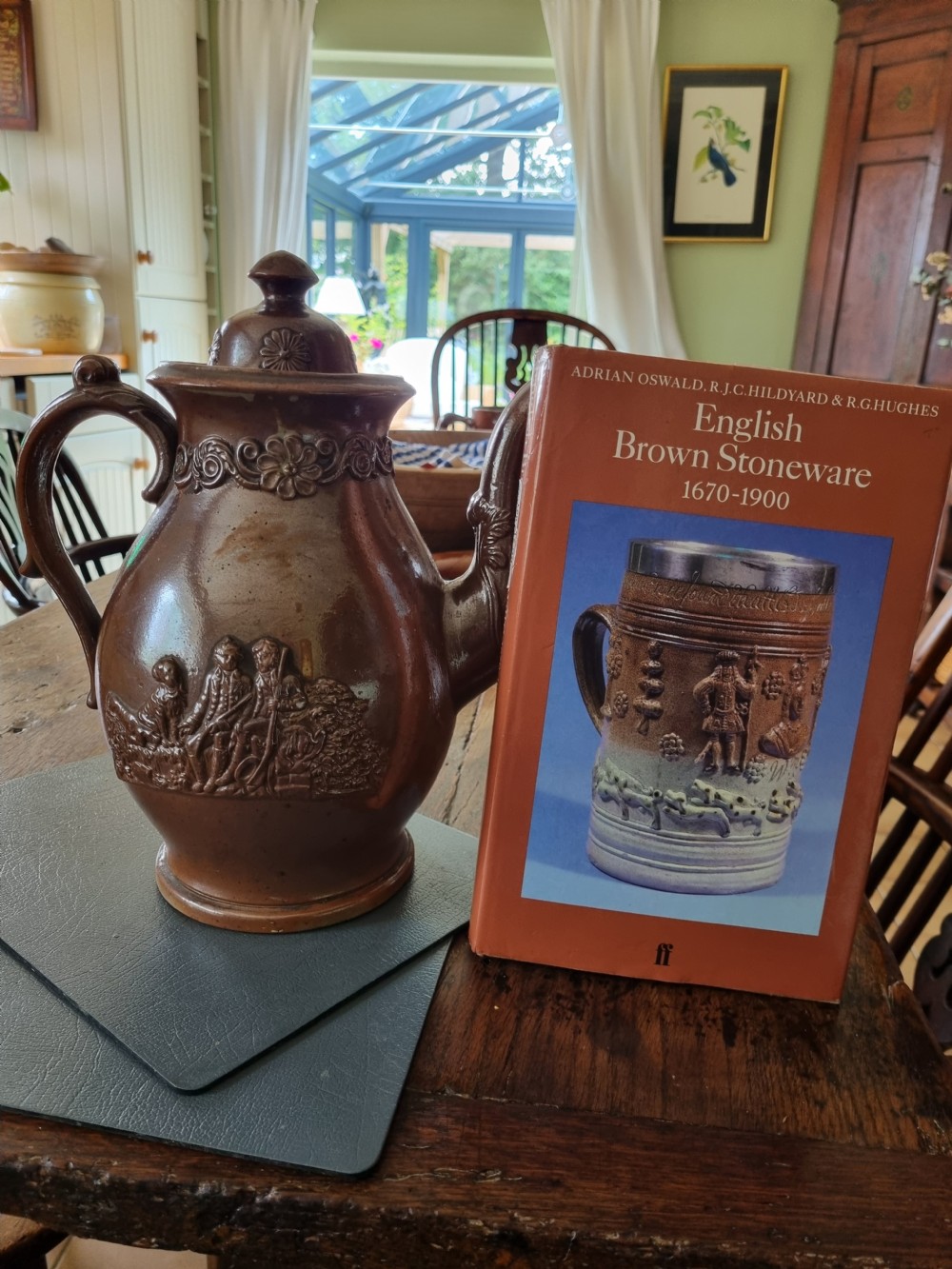 LARGE PERFECT L18THC STONEWARE COFFEE JUG. View VI