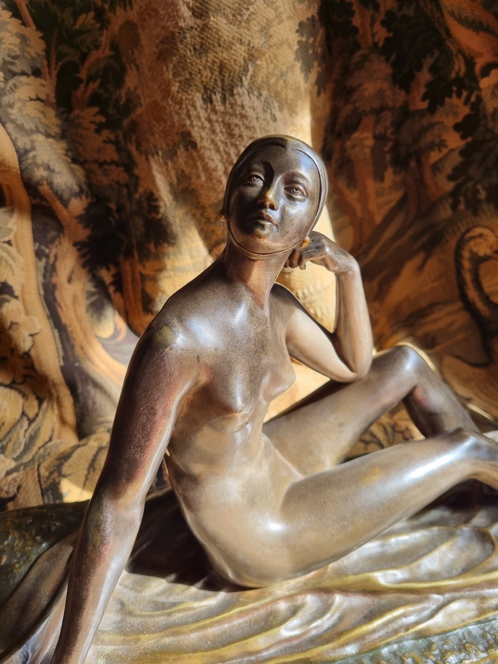 LARGE ART DECO FRENCH NUDE BRONZE FULLY SIGNED  View VI
