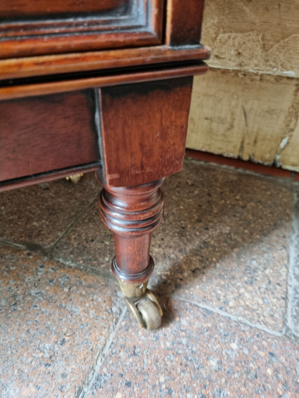 ANTIQUE MAHOGANY OPEN BOOKSHELVES WITH DRAWER View III