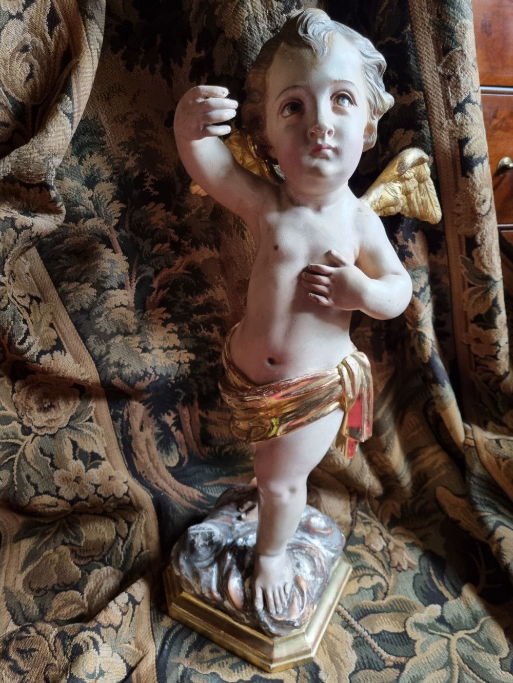 BAROQUE  L18THC/19THC DECORATED CARVED  CHERUB  View II