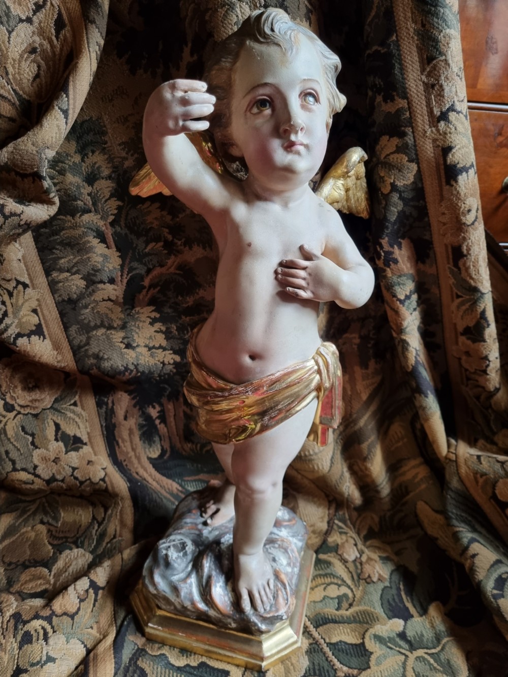 BAROQUE  L18THC/19THC DECORATED CARVED  CHERUB  View III