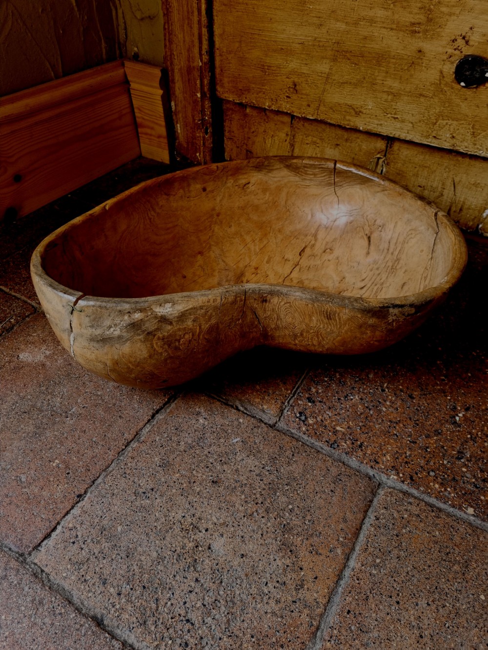 MASSIVE  DATED 1829  SWEDISH BIRCH MIXING BOWL  View VIII