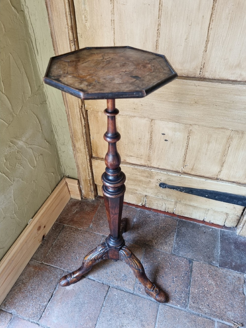 AN EARLY ORIGINAL 18THC WALNUT 
