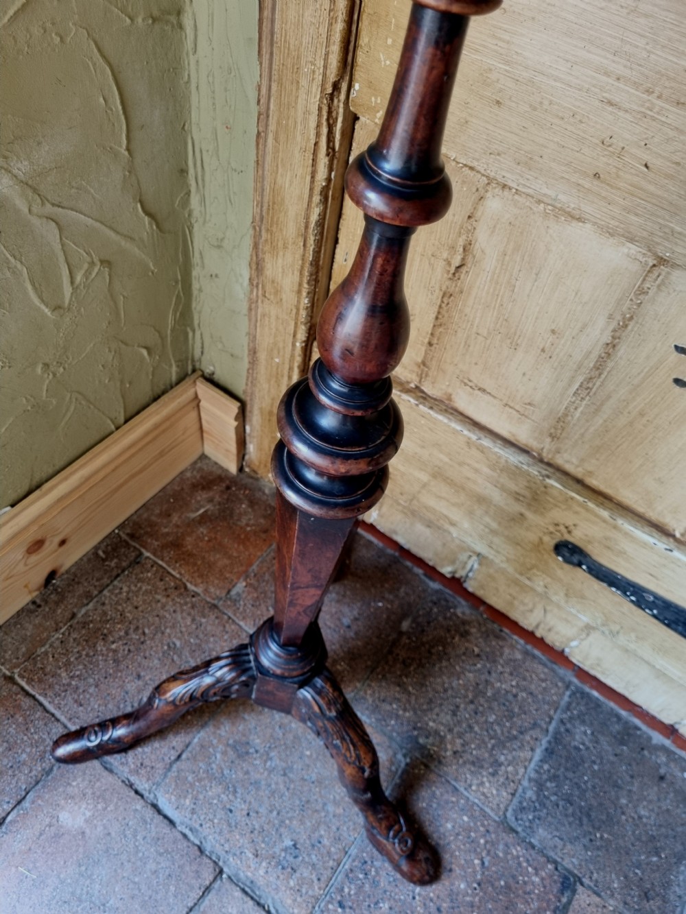 AN EARLY ORIGINAL 18THC WALNUT 