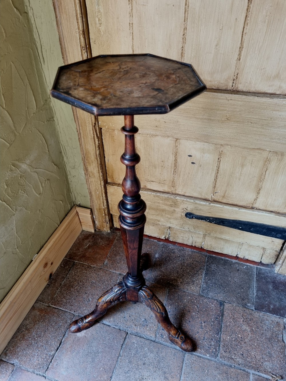 AN EARLY ORIGINAL 18THC WALNUT 