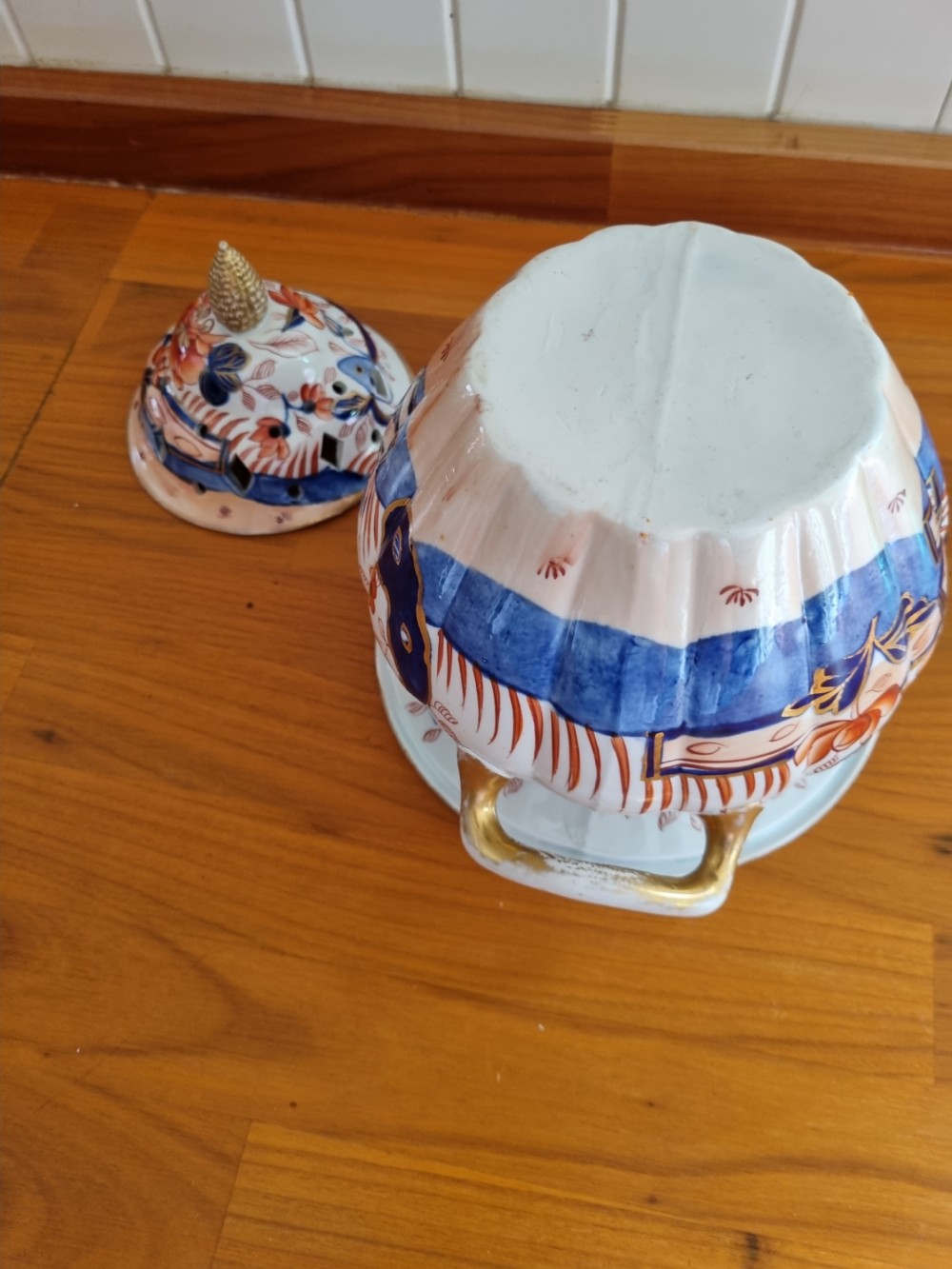MASONS IRONSTONE POT POURRI VASE  View III