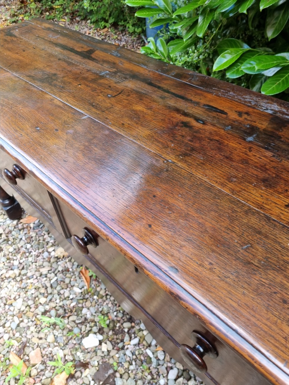 EARLY 18THC COUNTRY HOUSE LOW DRESSER BASE  View V