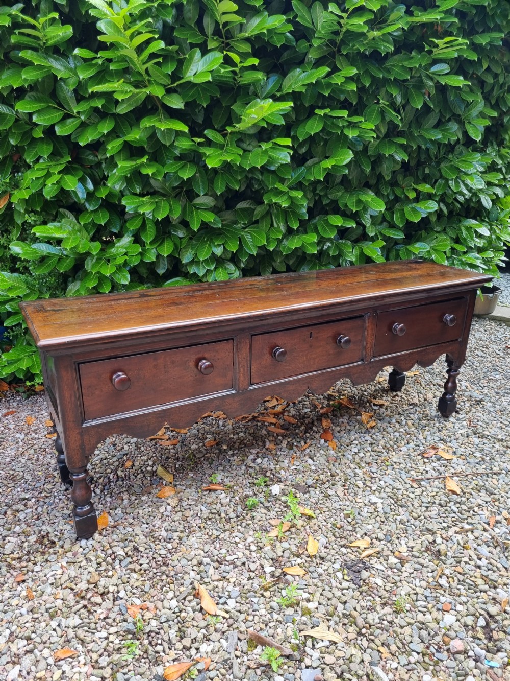EARLY 18THC COUNTRY HOUSE LOW DRESSER BASE  View VI