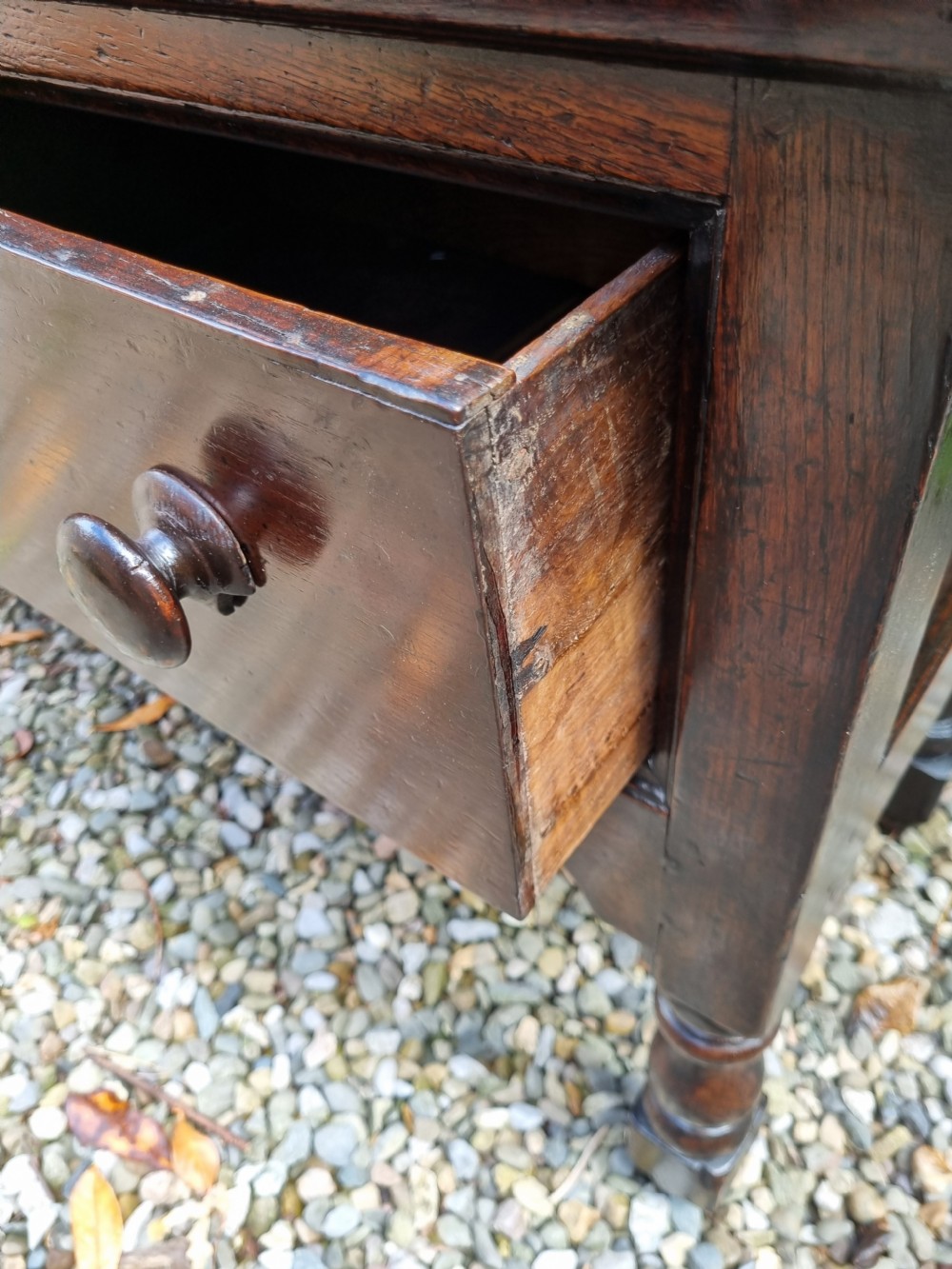 EARLY 18THC COUNTRY HOUSE LOW DRESSER BASE  View VII