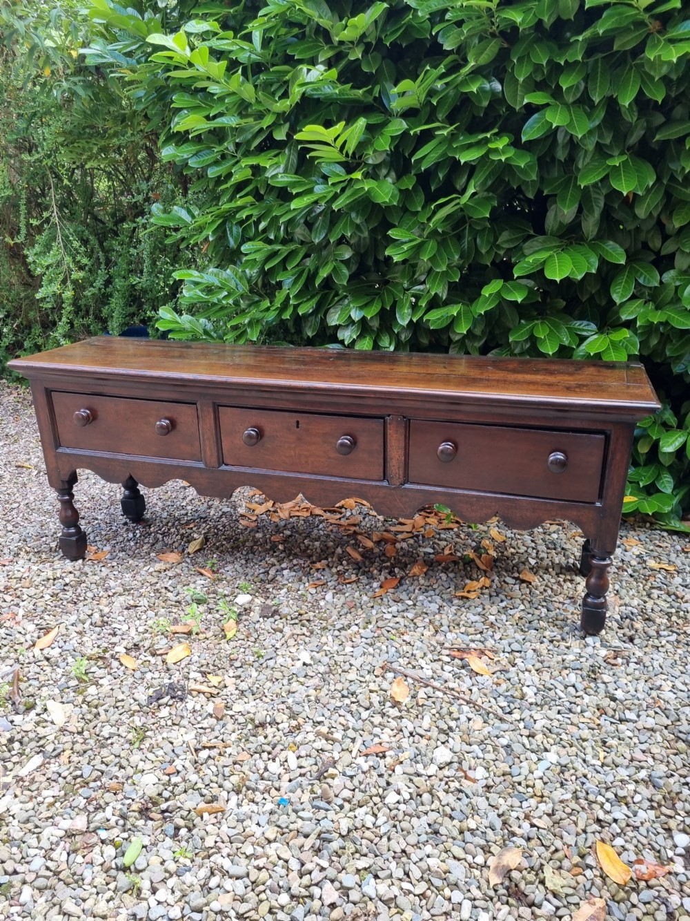 EARLY 18THC COUNTRY HOUSE LOW DRESSER BASE  View IX