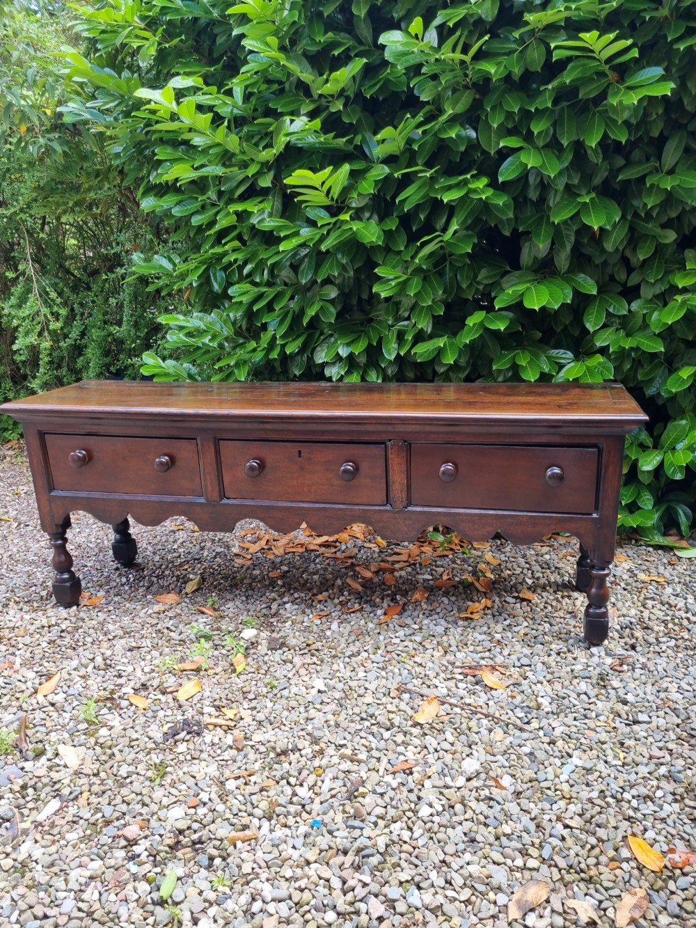 EARLY 18THC COUNTRY HOUSE LOW DRESSER BASE  View X