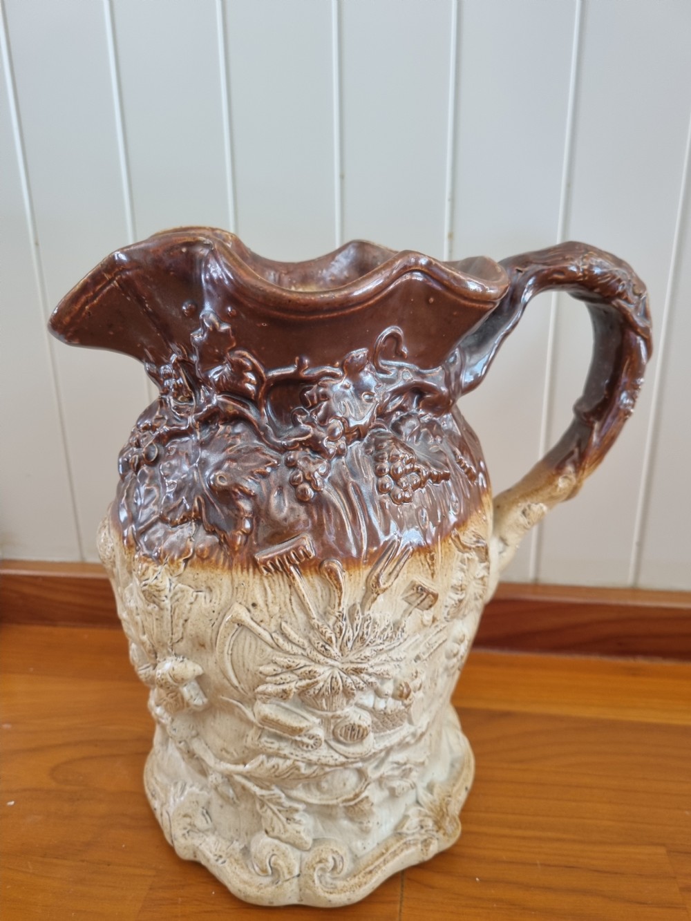 E 19C LARGE STONEWARE JUG BY STEPHEN GREEN LAMBETH View IV