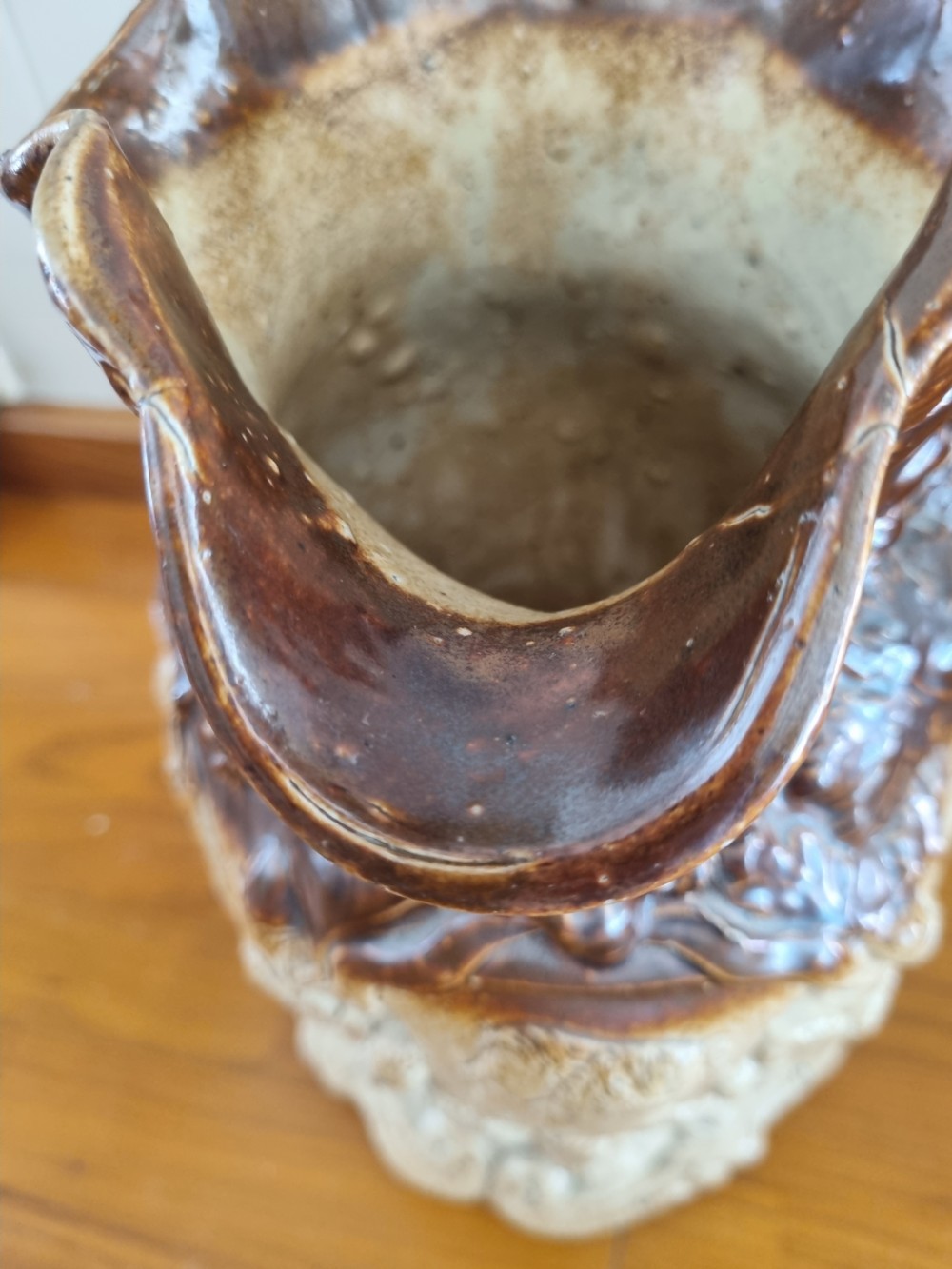 E 19C LARGE STONEWARE JUG BY STEPHEN GREEN LAMBETH View VI