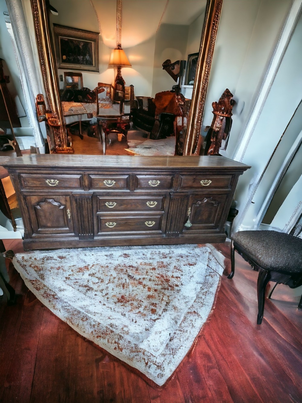 A SUPERB 18TH C OAK COUNTRY HOUSE DRESSER BASE C1770 