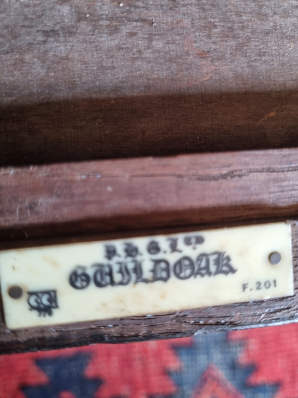 SMALL ANTIQUE DECORATED  OAK BOX  View II