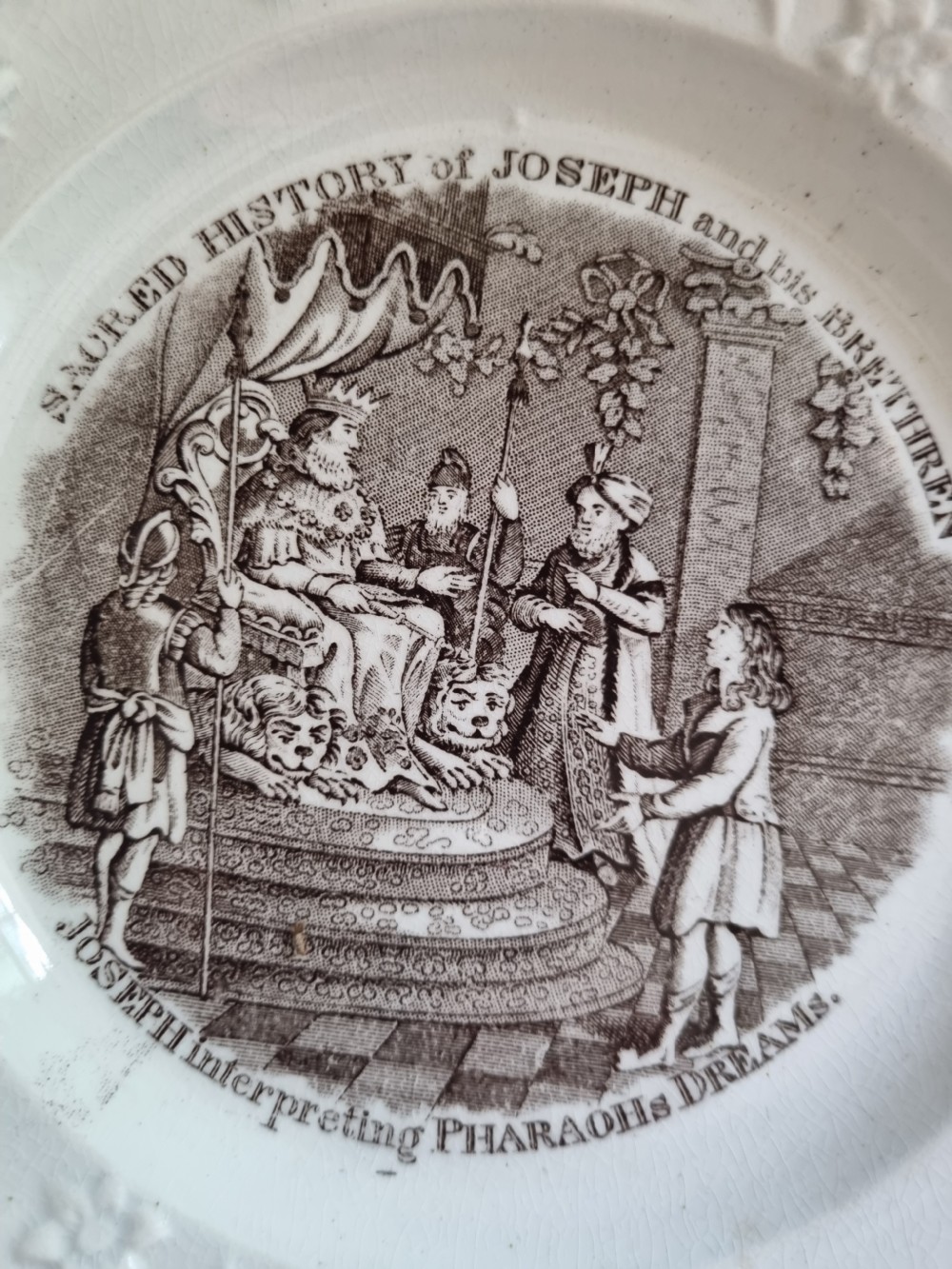 4 EARLY TO MID19THC POTTERY CHILDREN PLATES  View II