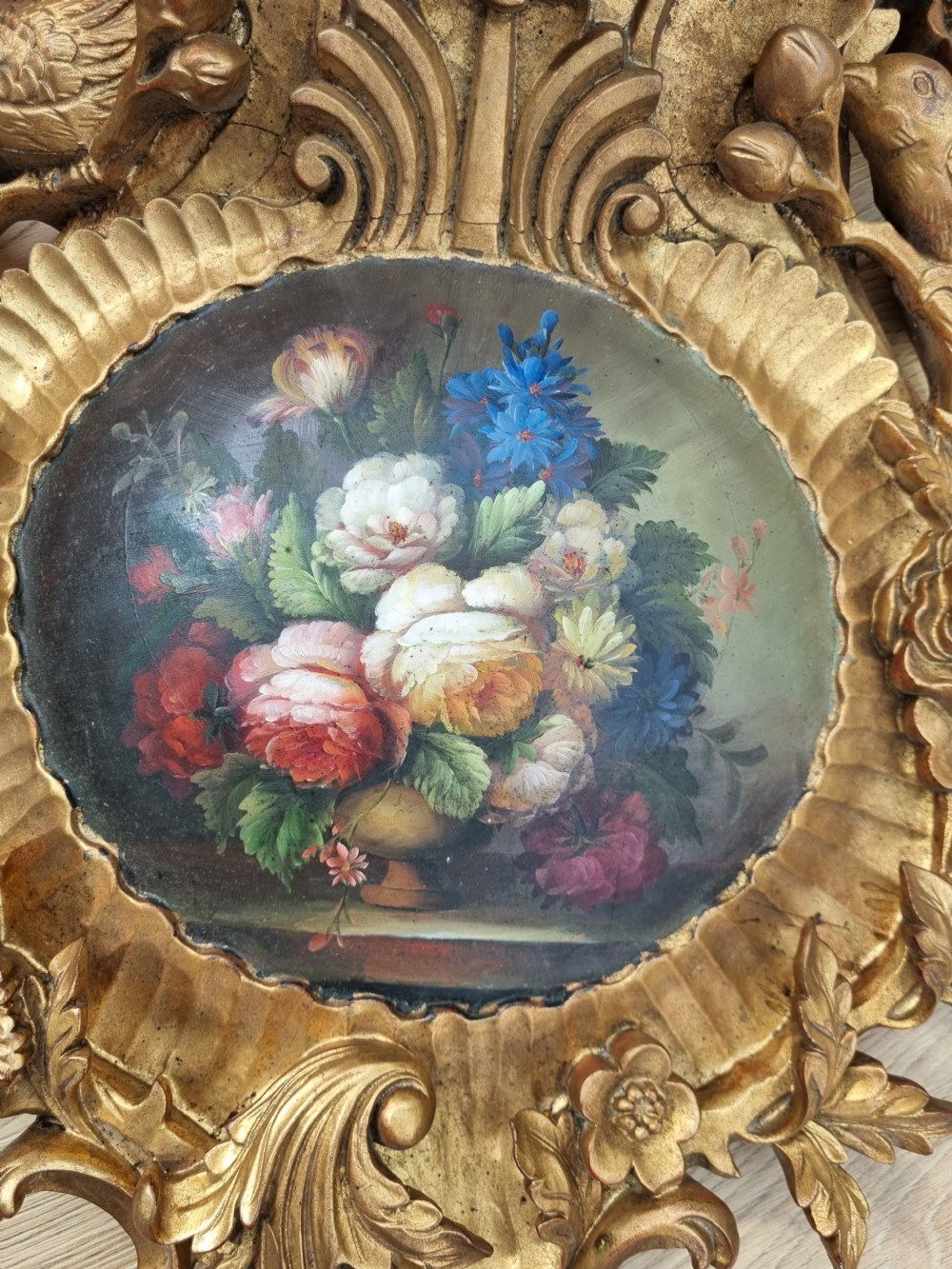 WONDERFUL PAIR OF 19THC GILTWOOD BRACKETS  View III