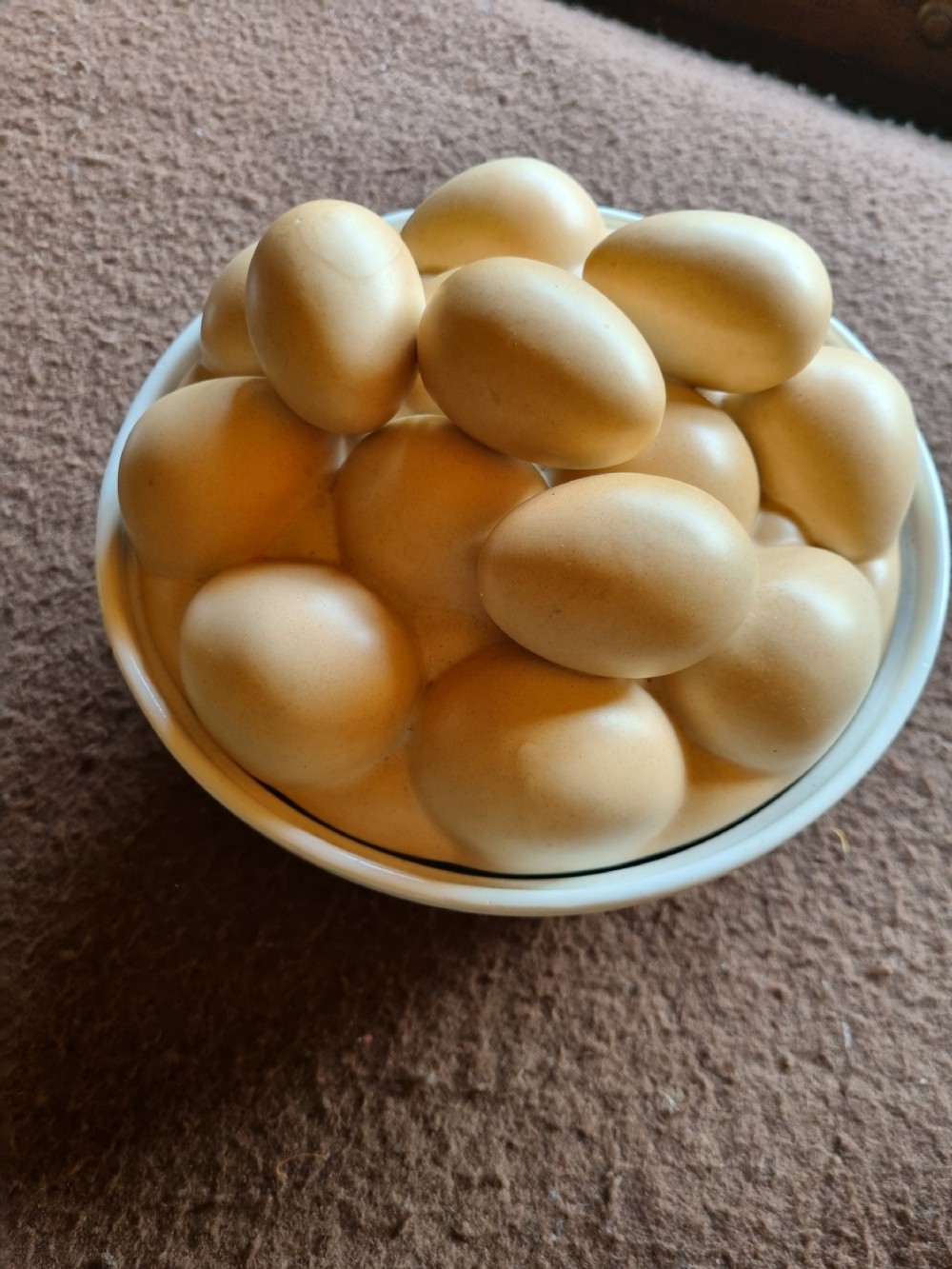A BUTCHER,S SHOP  DISPLAY EGGS DISH AND COVER