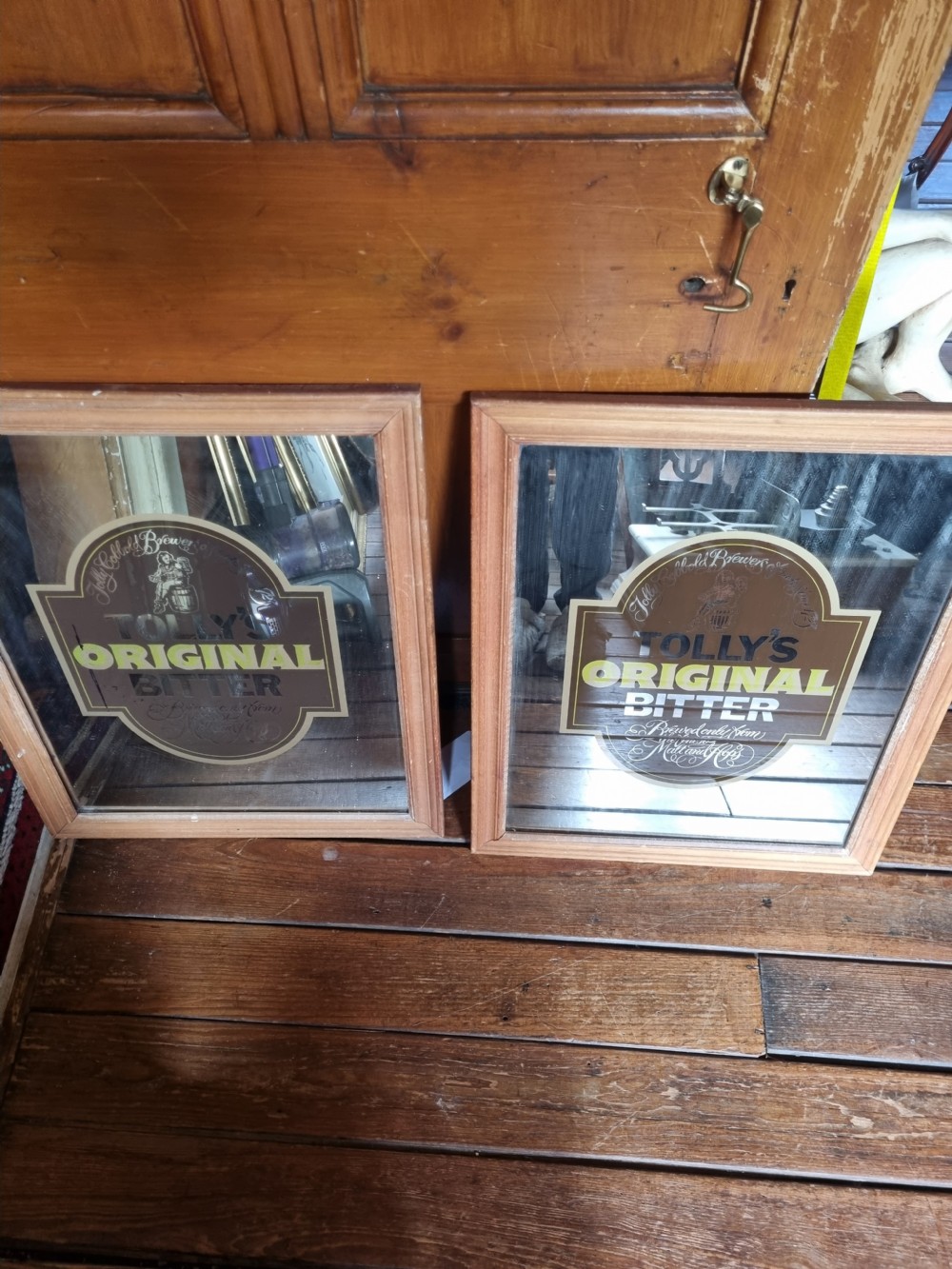 2 VINTAGE TOLLY COLLBOLD BITTER MIRRORS  View IV