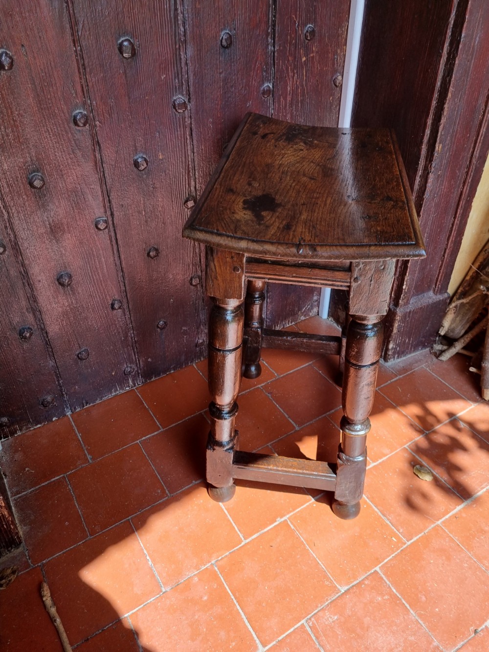 MID 17THC OAK TALL JOINT STOOL View VIII