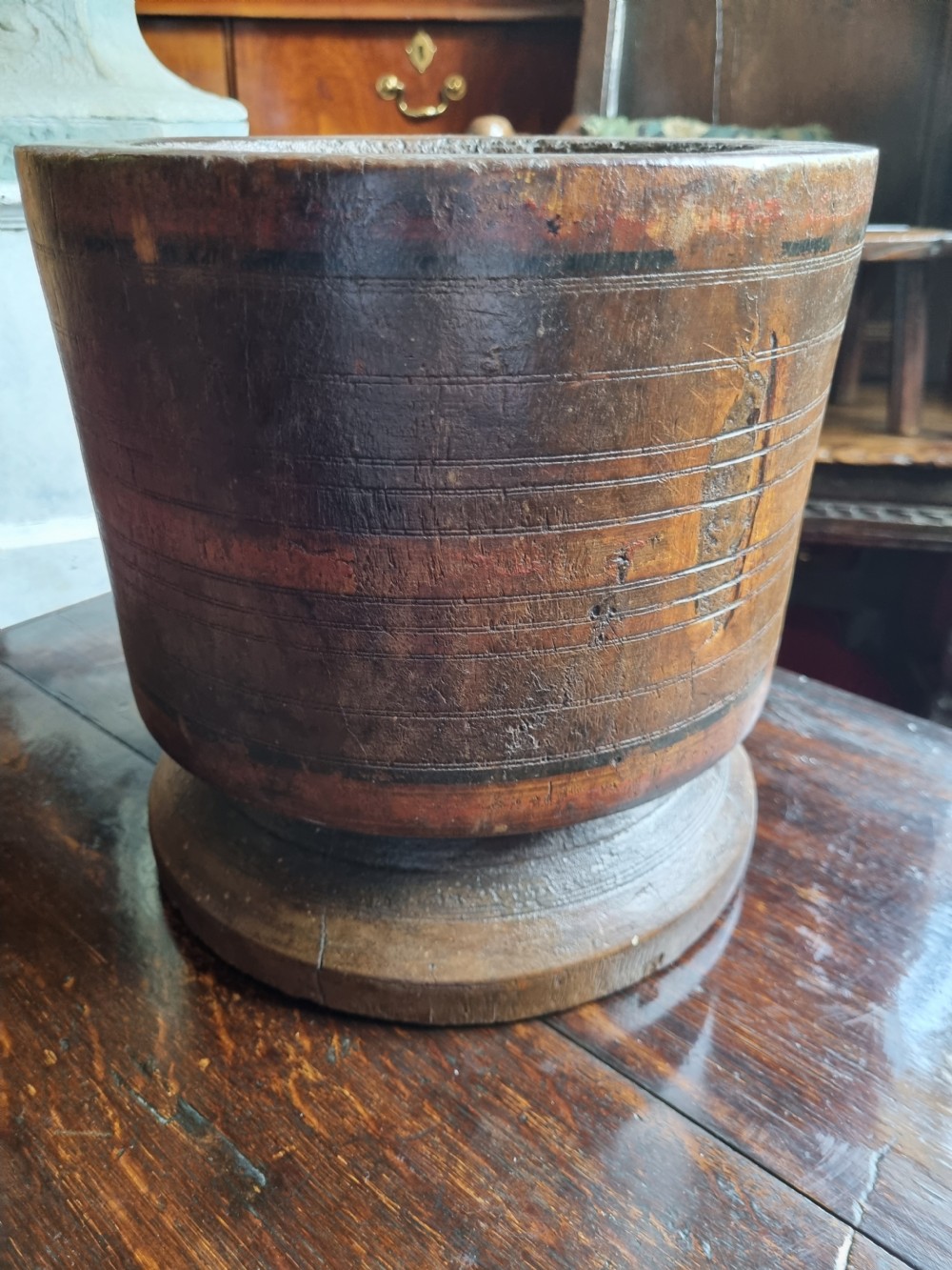 ANTIQUE MASSIVE TREEN PESTLE View V