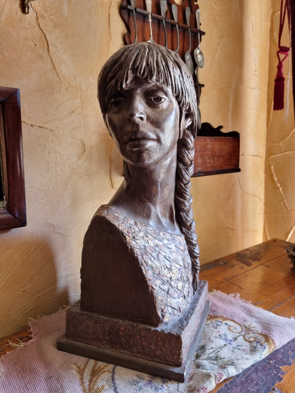 A LARGE TERRACOTA BUST OF 
