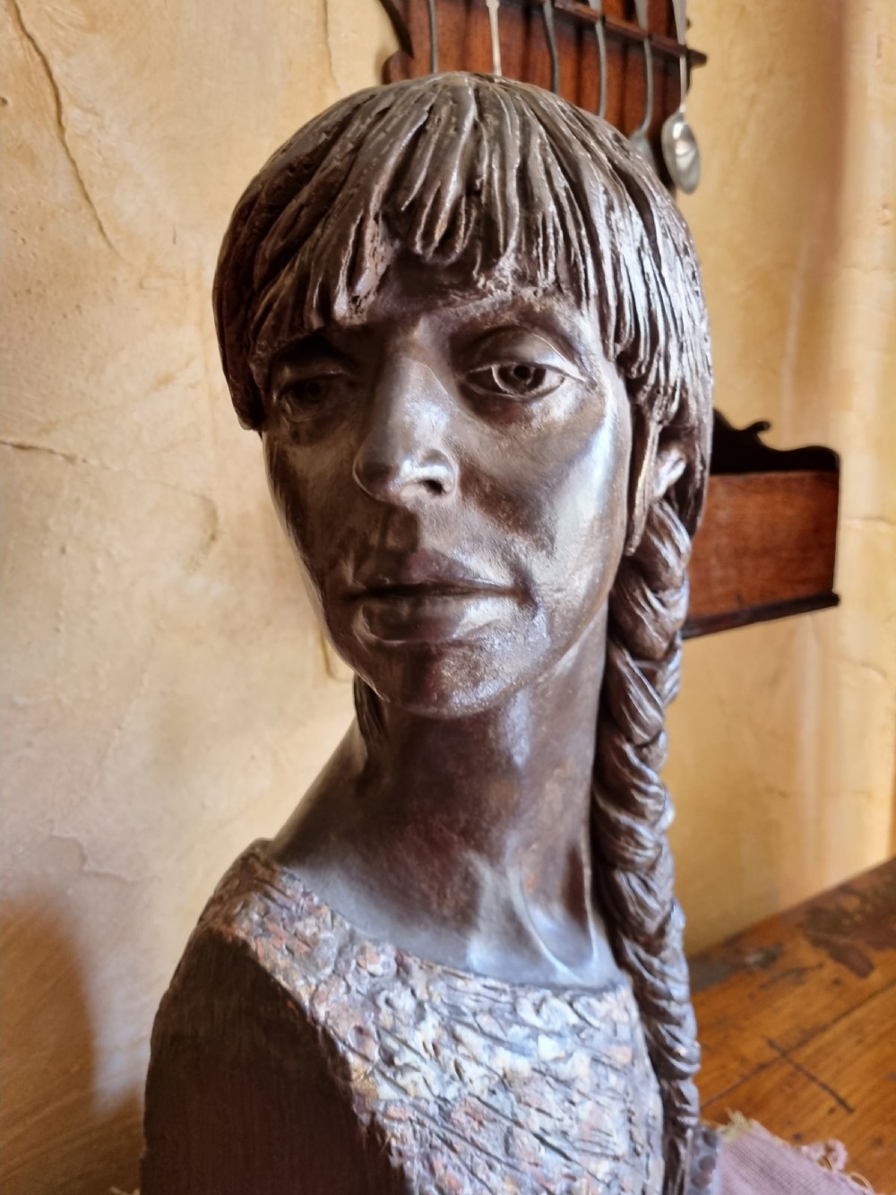 A LARGE TERRACOTA BUST OF 