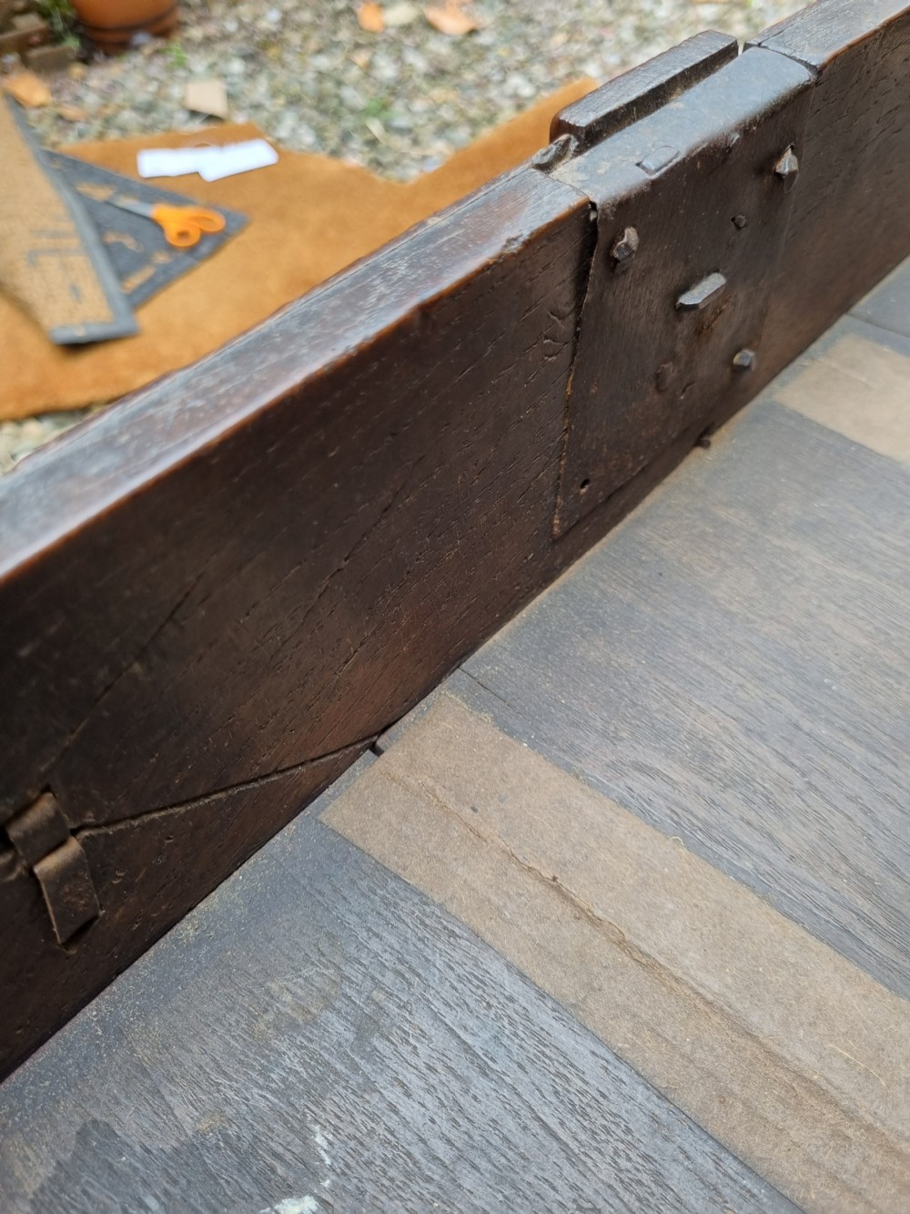  17THC OAK SIDE TABLE WITH DRAWER  View VII