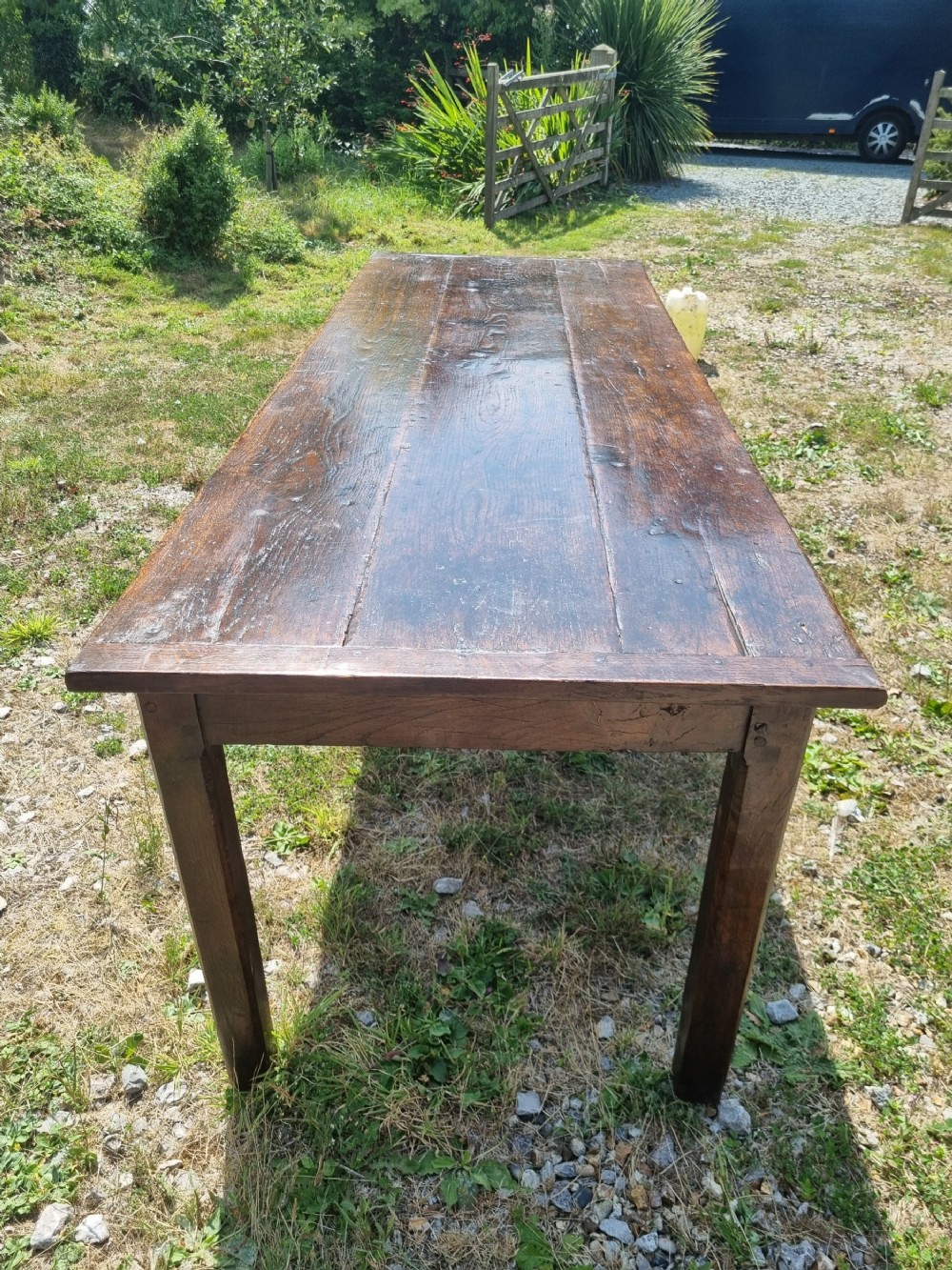  7FT + 18THC WELSH OAK  FARM TABLE.