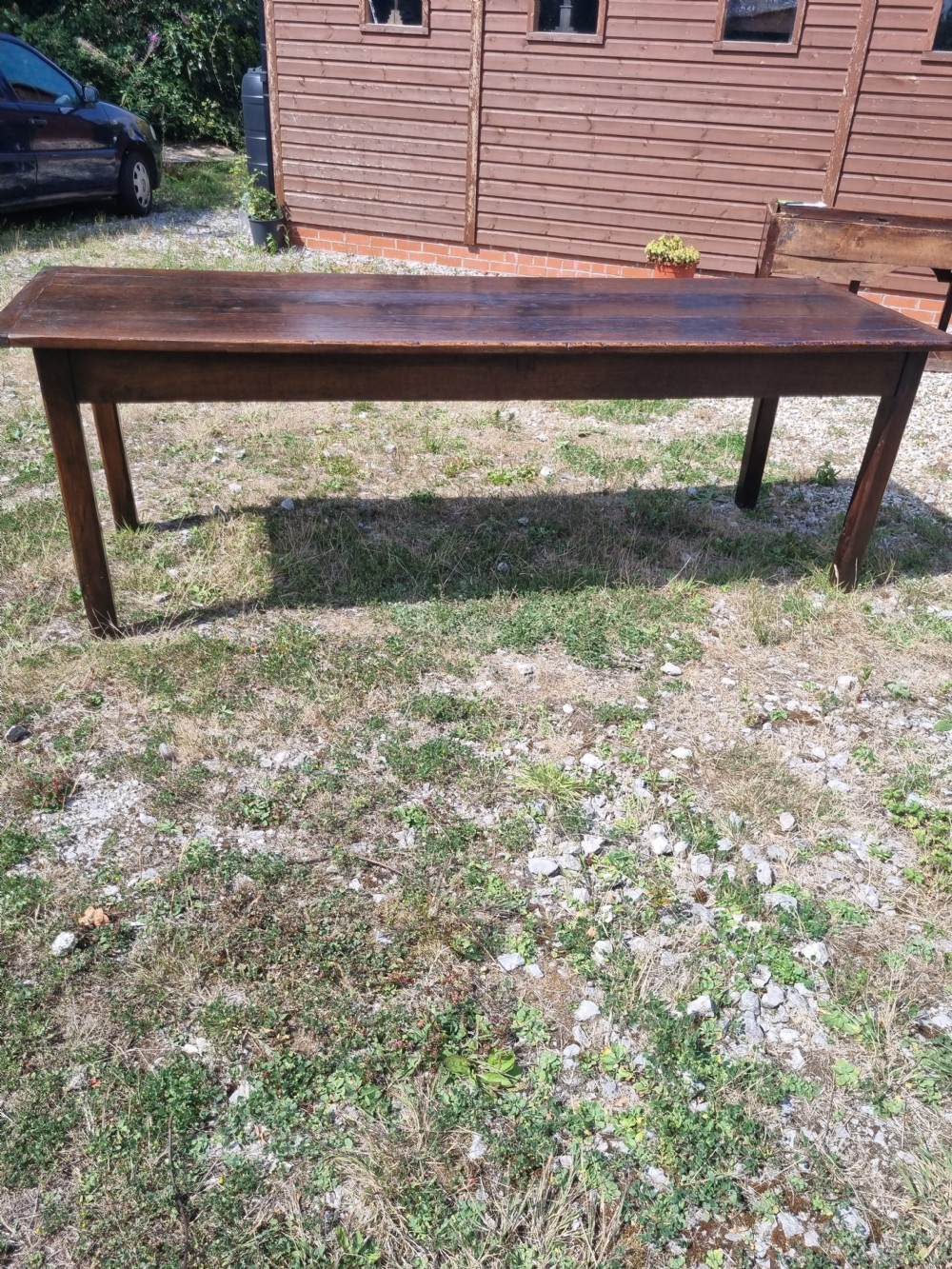  7FT + 18THC WELSH OAK  FARM TABLE. View V