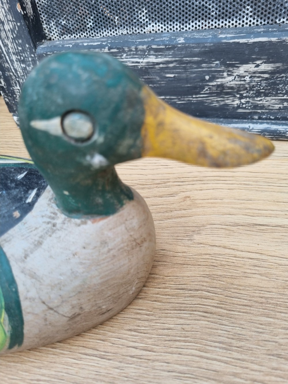 ANTIQUE WOODEN DECOY DUCK  View II