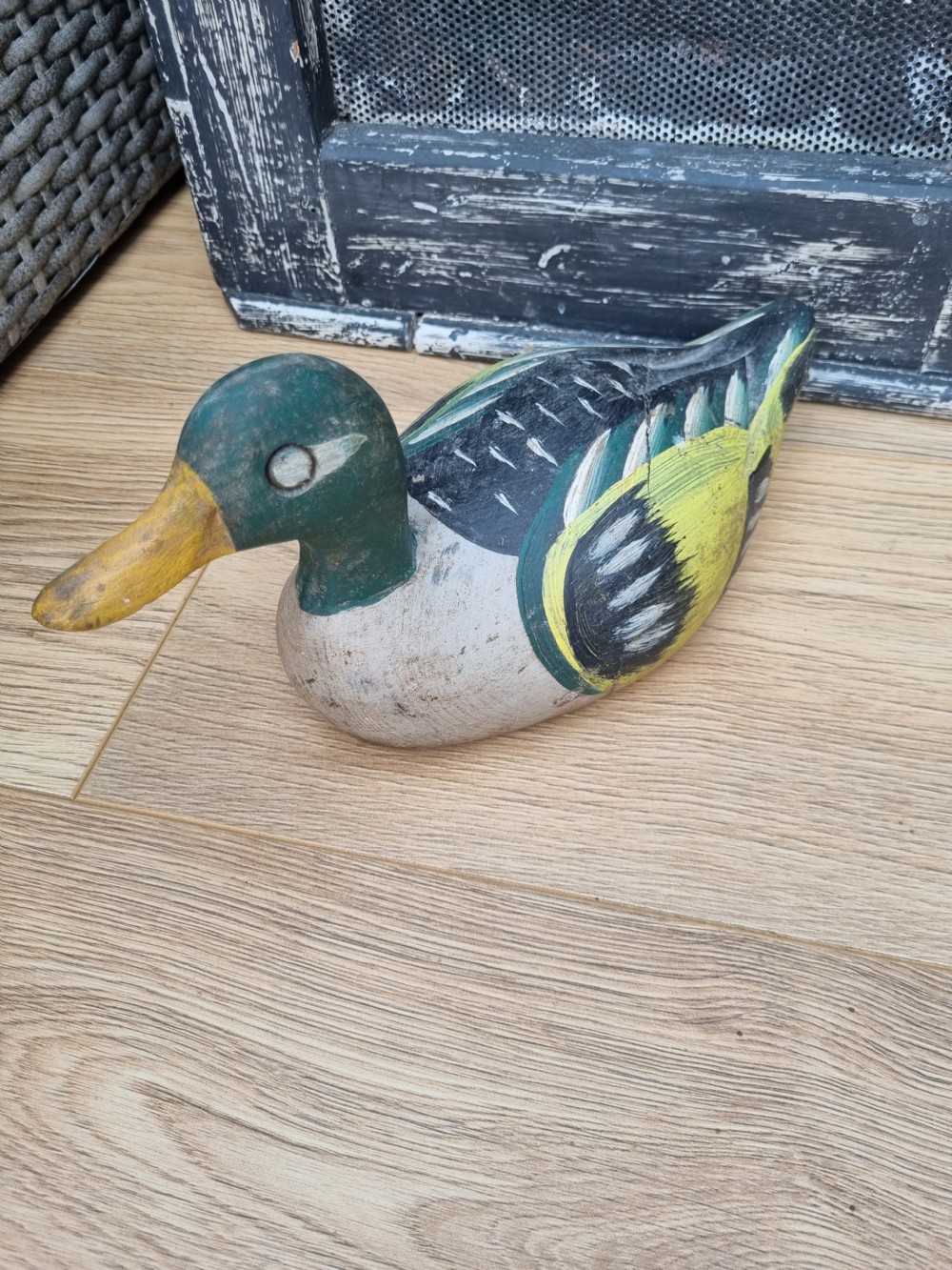 ANTIQUE WOODEN DECOY DUCK  View IV