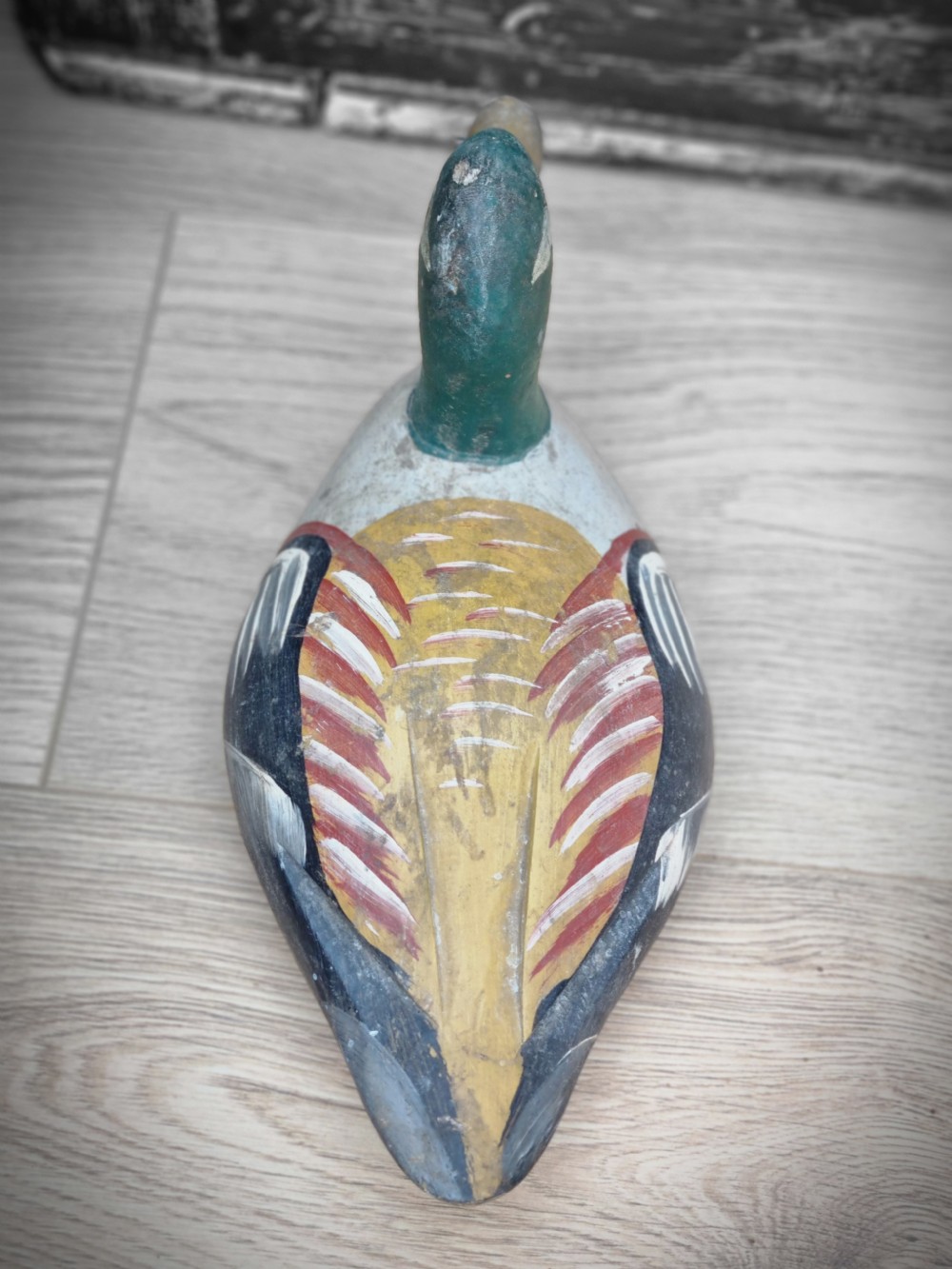 ANTIQUE WOODEN DECOY DUCK  View V